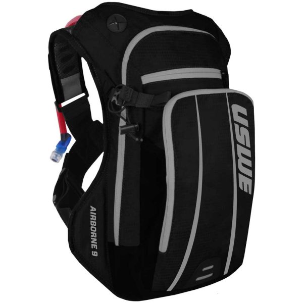 Uswe RUGTAS AIRBORNE 9 HYDRATION PACK ZW/GRY Black/Grey