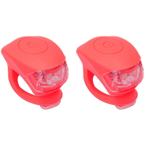 Urban UP Siliconen LED Fietslampjes set Koraal Roze