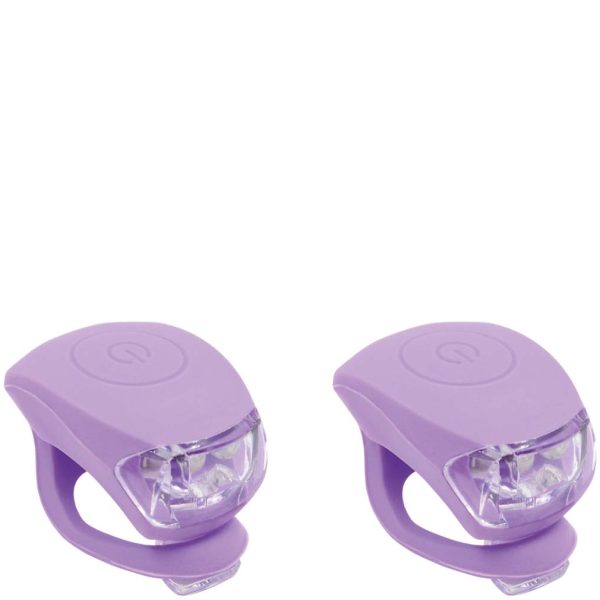 Urban UP Siliconen Fietslampjes set Pastel violet Paars