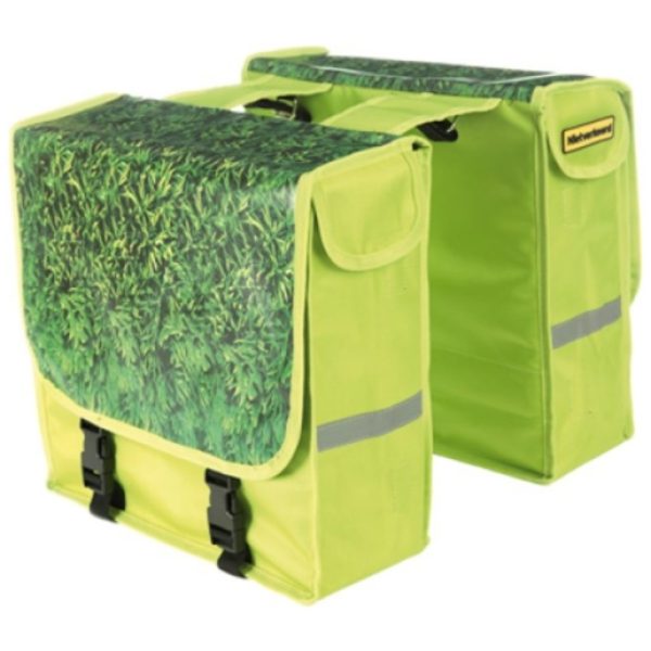 Niet Verkeerd NV dubb tas met gras print Groen