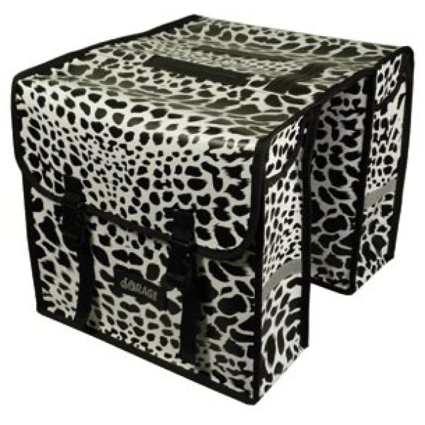 Mirage dubb tas Panter bisonyl gesp Wit / Zwart