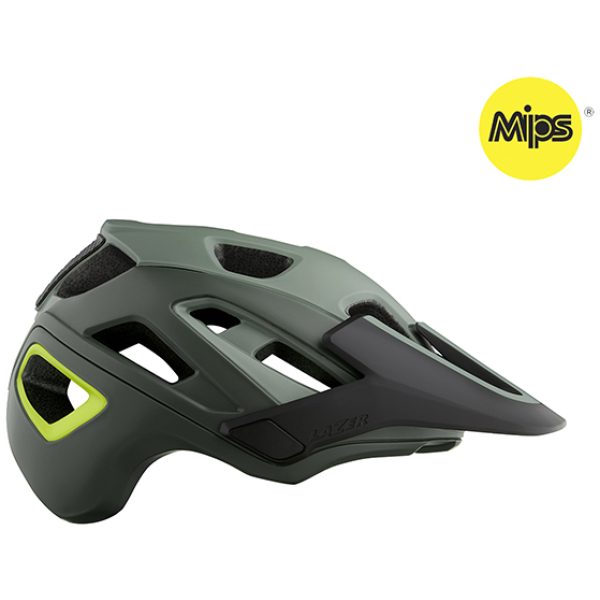 Lazer Helm Jackal MIPS MATTE DARK GREEN F- YELLO MATTE DARK GREEN F- YELLOW