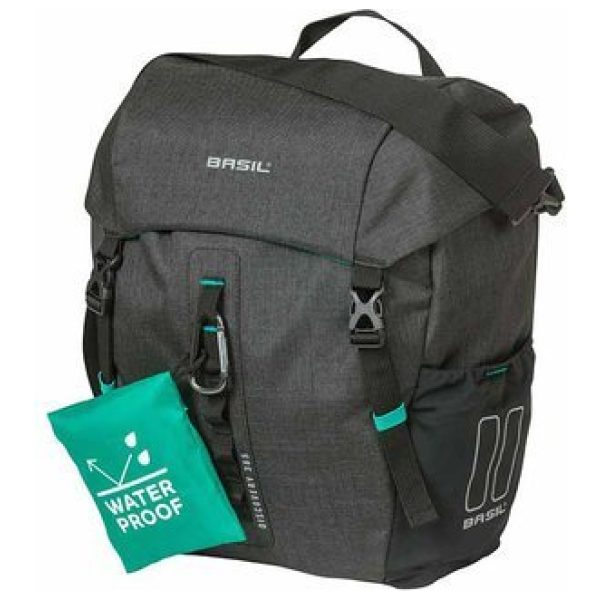 Basil Enkele fietstas Discovery 365D - 9 liter - black ZWART MELEE